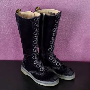Vintage Black Velvet Doc Martens